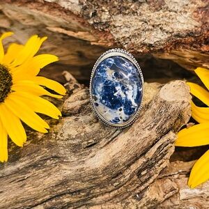 Sodalite 925 Sterling Silver Ring